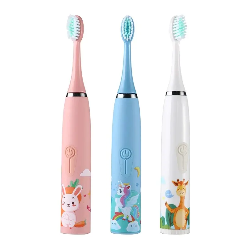 Sonic Electric Toothbrush for Children Aged 3 to 15 Professional Primary Tooth Care IPX6 Waterproof DuPont Soft Bristle 6