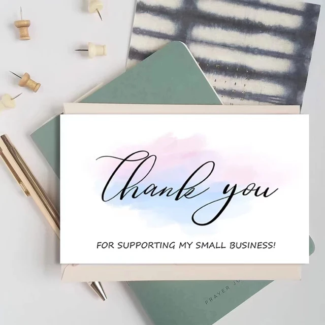 Thank Supporting Small Business Cards