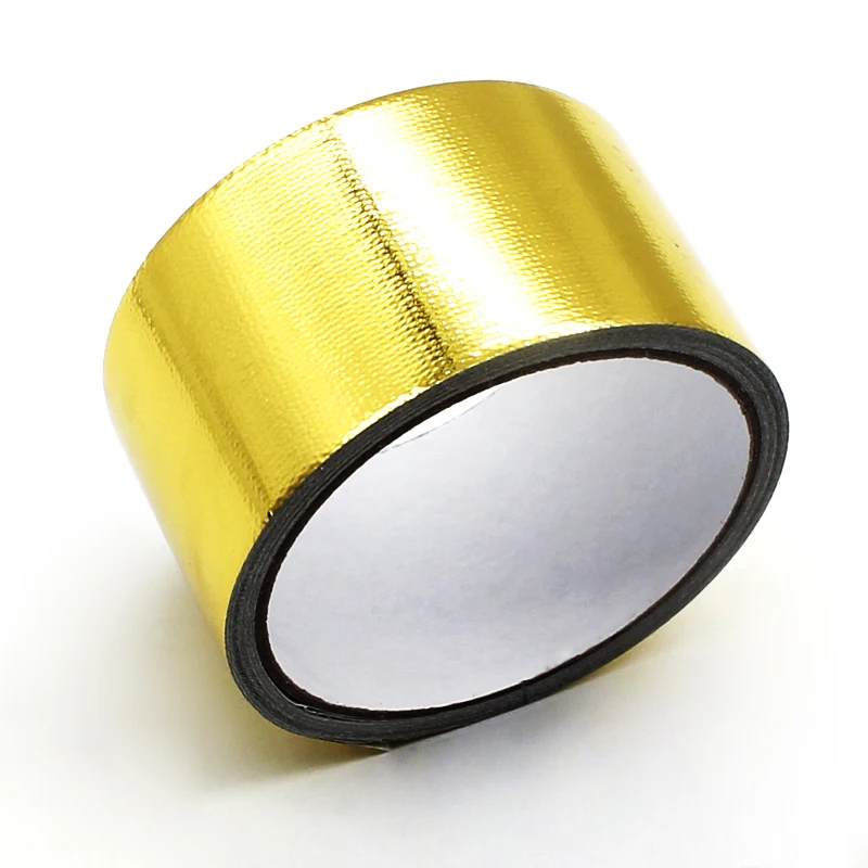 5M Gold Colored Aluminum Foil Paper Aluminum Foil Tape Automotive Exhaust Pipe Decorative Tape Gold Heat Shield Wrap
