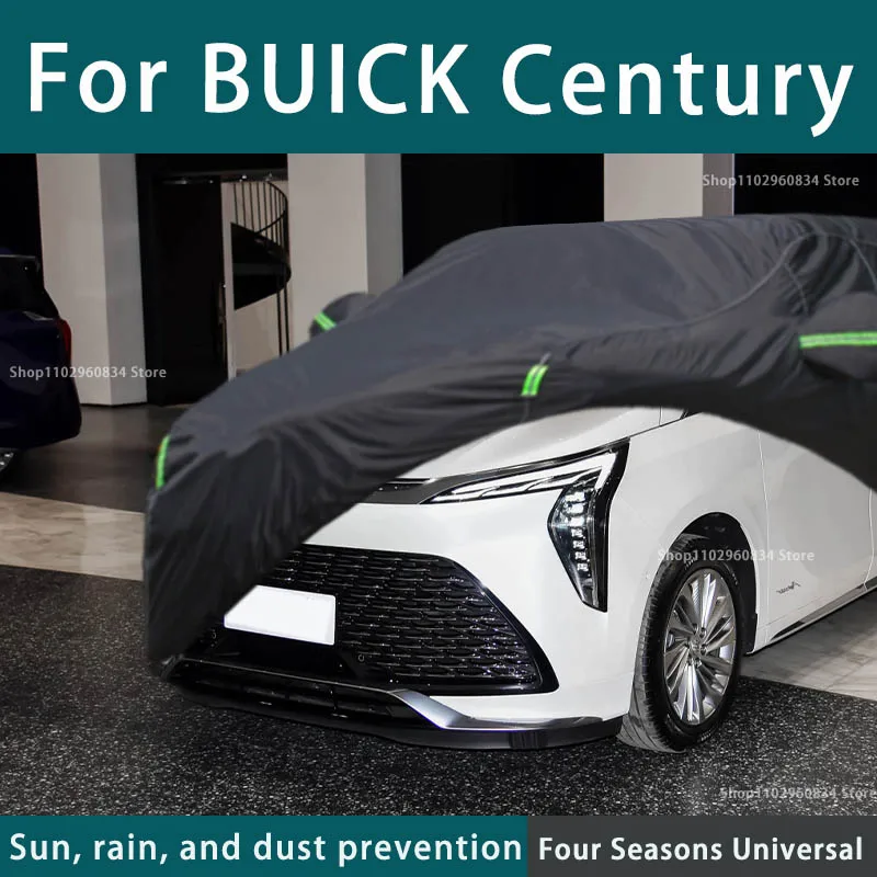 

For Buick Century 210T Full Car Covers Outdoor Uv Sun Protection Dust Rain Snow Protective Anti-hail Car Cover Auto Black Cover