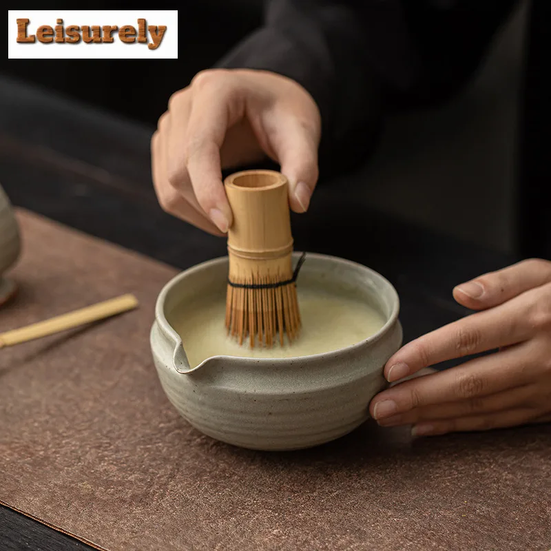 Ancient Pottery Tea Set Complete Set Matcha Whip Japanese Matcha Set Kit Tea Maker Matcha Cup Home Tea-making Tools Collection
