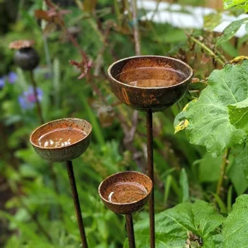 Rusty Bird Feeders Set Of 3 1