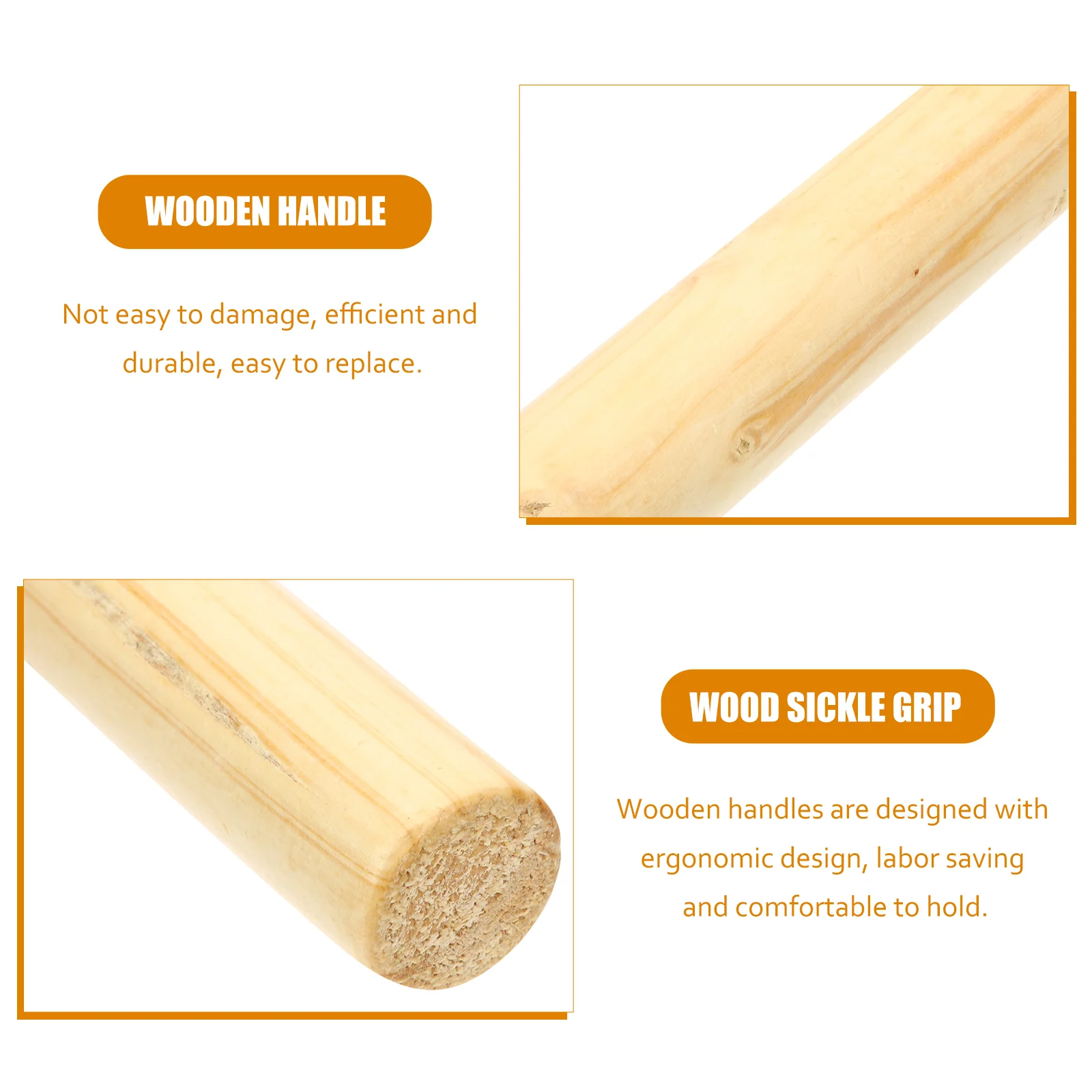 4pcs Wooden Handles Replacement Handle Wood Tool Handle for Sickles Shovels Hoes axe handle replacement 5