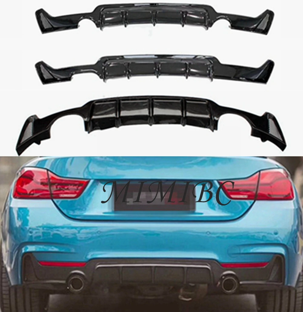 

FOR BMW 4 Series F32 F33 F36 M Sport Tech 2013-2019 Gloss Black M Performance Rear Diffuser Spoiler Body Kit