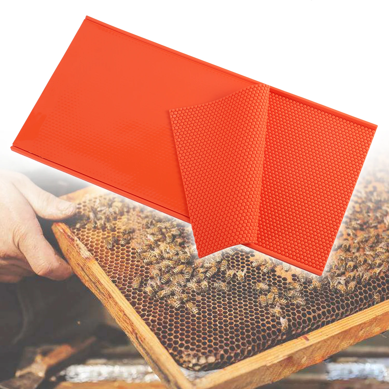 PAER Beeswax Sheet Mold, 2Pcs Flexible Rubber Honeycomb Sheets Making Foundation Press Embosser Machine, DIY Tool for Beekeeper, Beekeeping Supplies(Blue PAER Beeswax Sheet Mold, 2Pcs Flexible Rubber Honeycomb Sheets Making Foundation Press Embosser Machine, DIY Tool for Beekeeper, Beekeeping Supplies(Blue