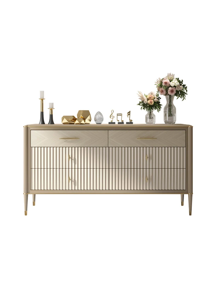 

YY Living Room Solid Wood High-End Storage Cabinet Modern Minimalist Storage Chest of Drawer