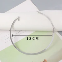 Collier Ras du Cou Gothique en Métal pour Femme, Bijoux de Personnalité, Style Punk, localité, Argenté, Lisse, à la Mode, Rétro 4