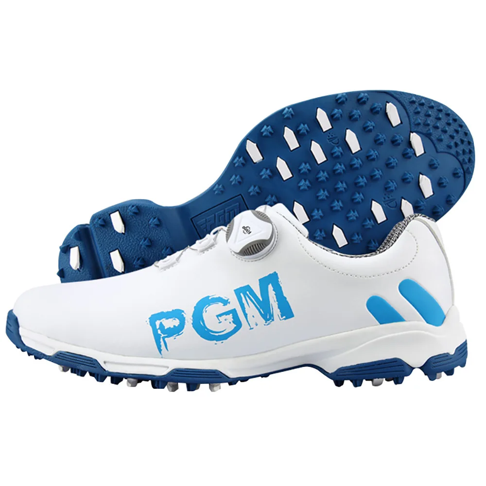 PGM Golf Men's Shoe Rotating Lace Waterproof, Breathable, Non slip Sports Shoe