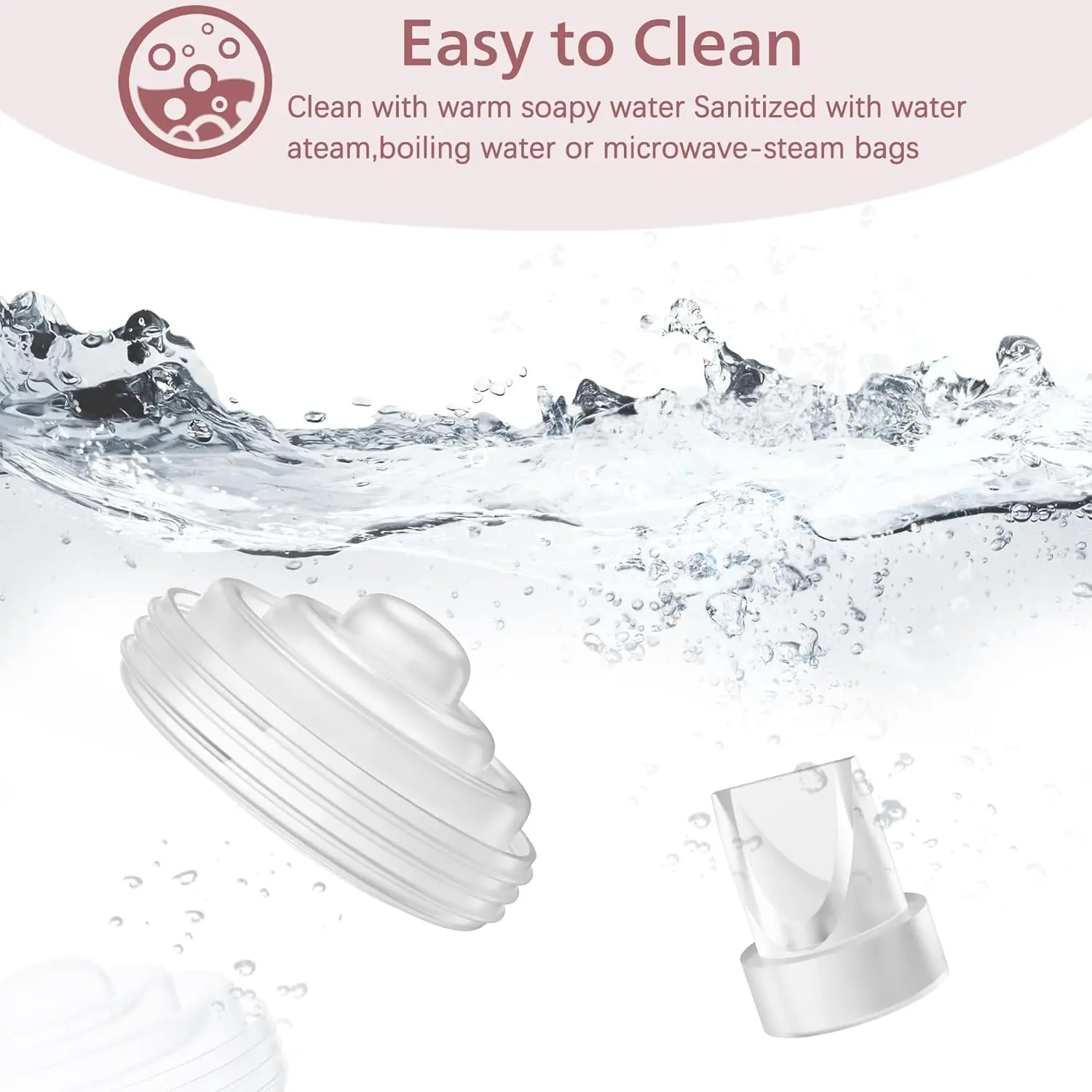 Duckbill Valves Silicone Diaphragm Compatible with Momcozy M5 Breast Pump, Replacement Pump Parts Accessories Compatible for M5 3