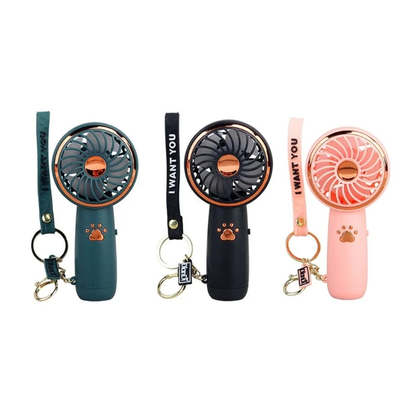 

Handheld Mini Fan USB Rechargeable Portable Fan With LED Light Air Cooler Dropship