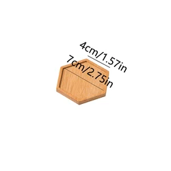 Bamboo Multi-Shape Wooden Holder and Tray for Home Decor & Photography Props (Hexagonal 1)
