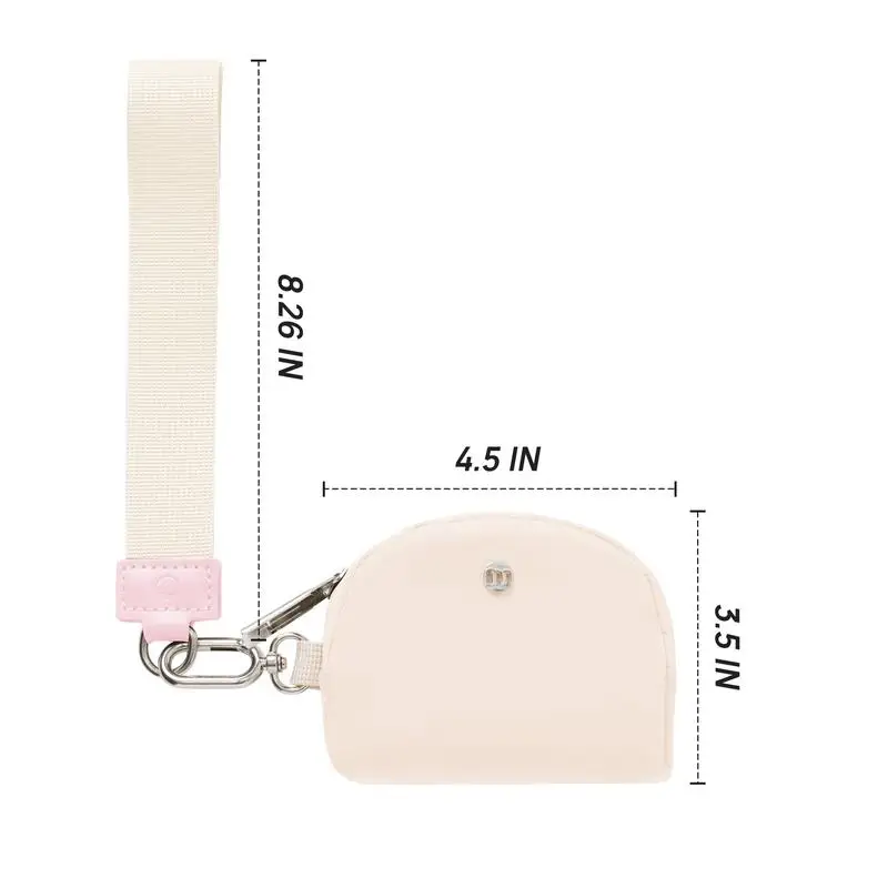 Mini Zip Around Wristlet Wallet for Women Dual Pouch Wristlet Portable Coin Purse Mini Women Coin Pocket