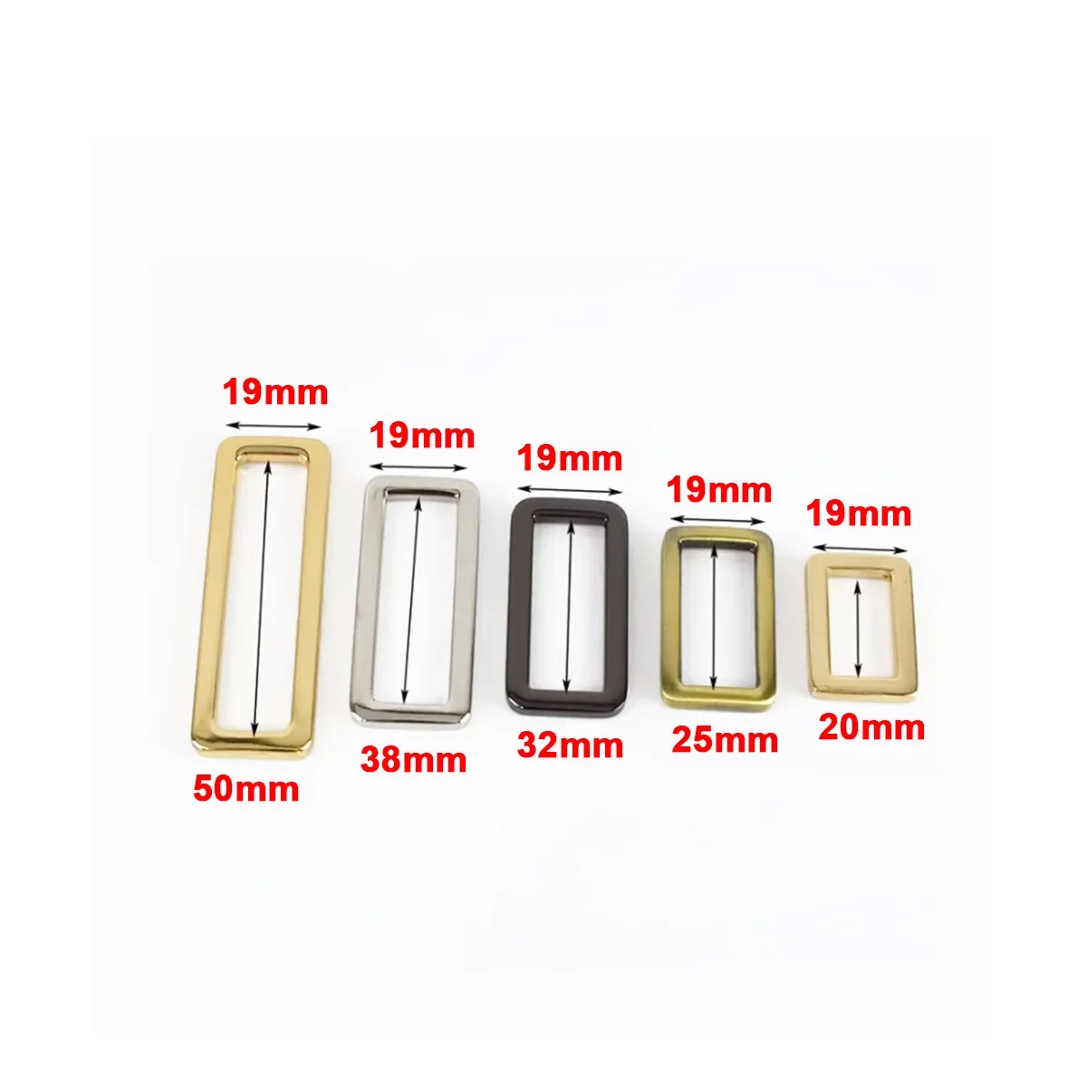 

Metal Webbing Square Adjuster BucklesBag Backpack Strap Buckle Dog / Cat Collar Clasps DIY Hardware Accessories