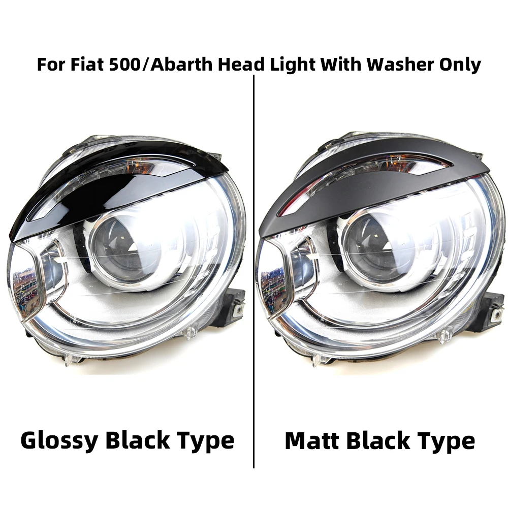 FIAT500 595 695アングリー アイブロー マットブラックABSプラ FIAT500 595 695アングリー アイブロー マットブラックABSプラ High