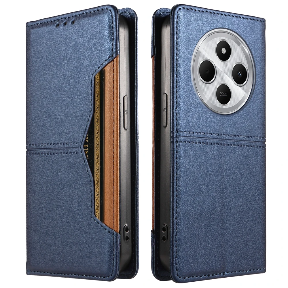 Magnetic Leather Wallet Case with Card Slot Cover