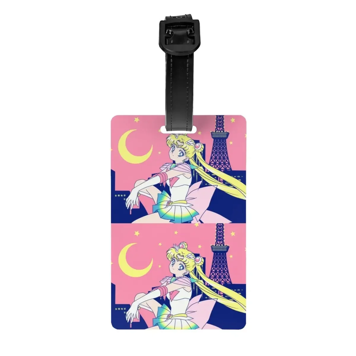 

Моряки Луна девушка багажные бирки для чемоданов милый город Токио огни багажные бирки Личная Обложка имя удостоверение личности