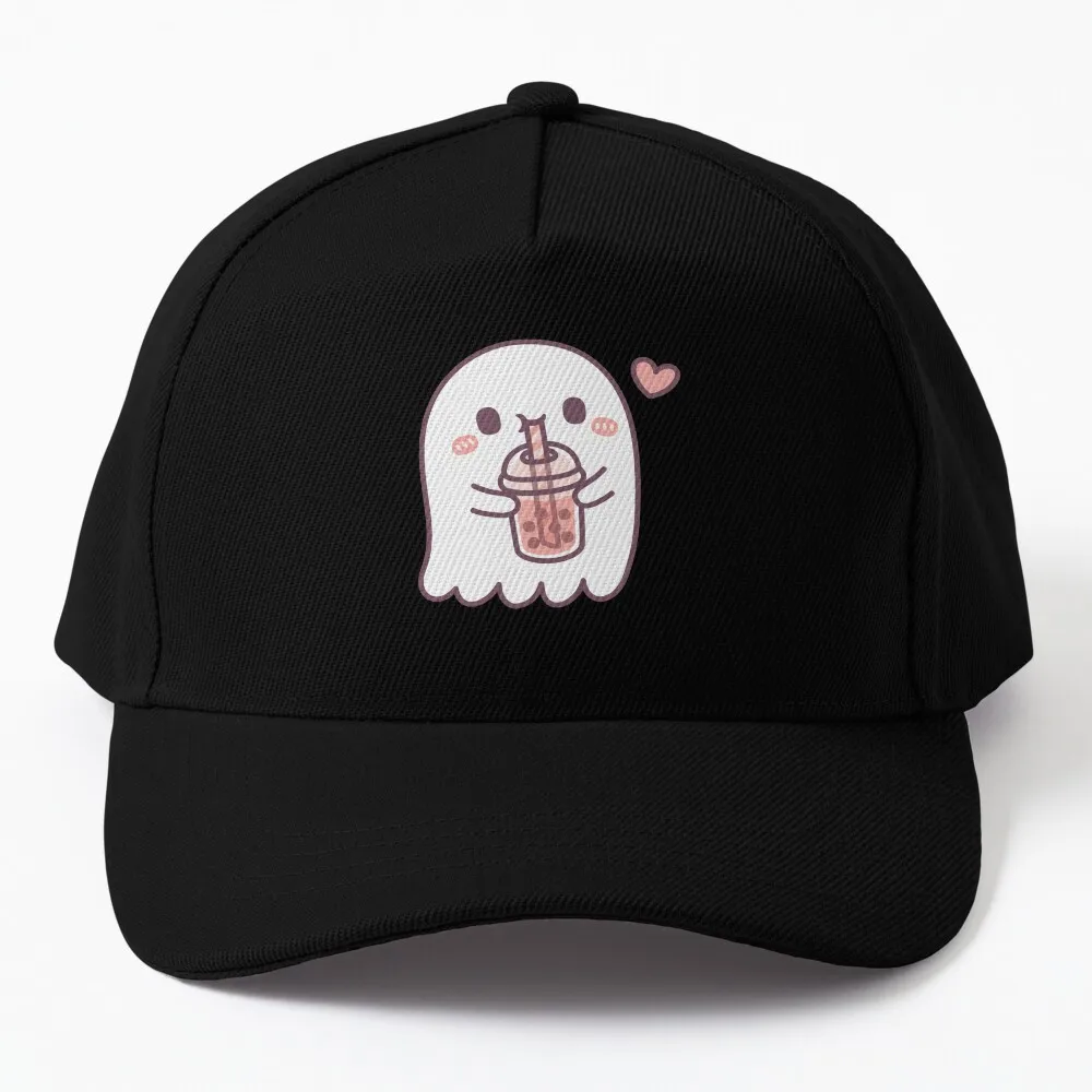 

Cute Ghost Loves Boba Tea Baseball Cap |-F-| hiking hat Snap Back Hat New In The Hat Sports Caps Hat For Men Women's