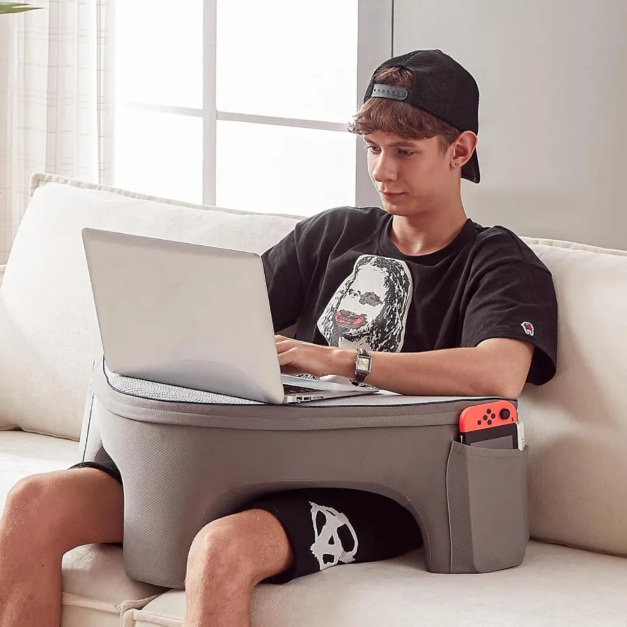 Comfortable Memory Foam Reading Pillow with Pockets