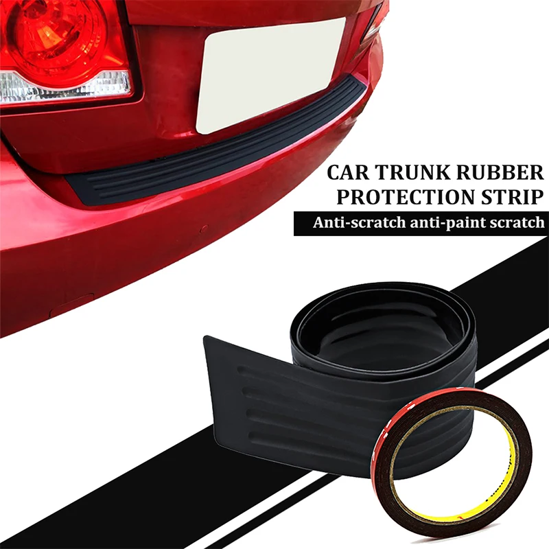 

Universal 105CM Rear Trunk Guard Plate Sticker Car Rear Bumper Trim Anti-Kicked Scratch Protection Sticker Strip