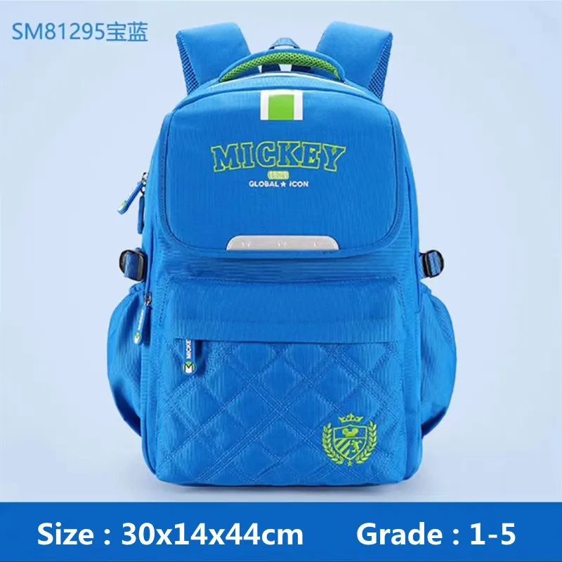 Disney Mickey School Bags For Boys Primary Middle Student Leisure Shoulder Orthopedic Backpack Grade 3-6 Large Capacity Mochilas