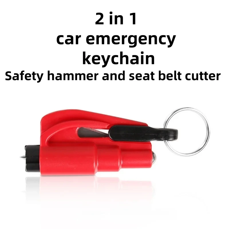 Car Safety Hammer 2-in-1 Emergency Keychain Seatbelt Cutter And Window Breaker Vehicle-Mounted Multifunctional Safety Hammer For Car Escape Tool