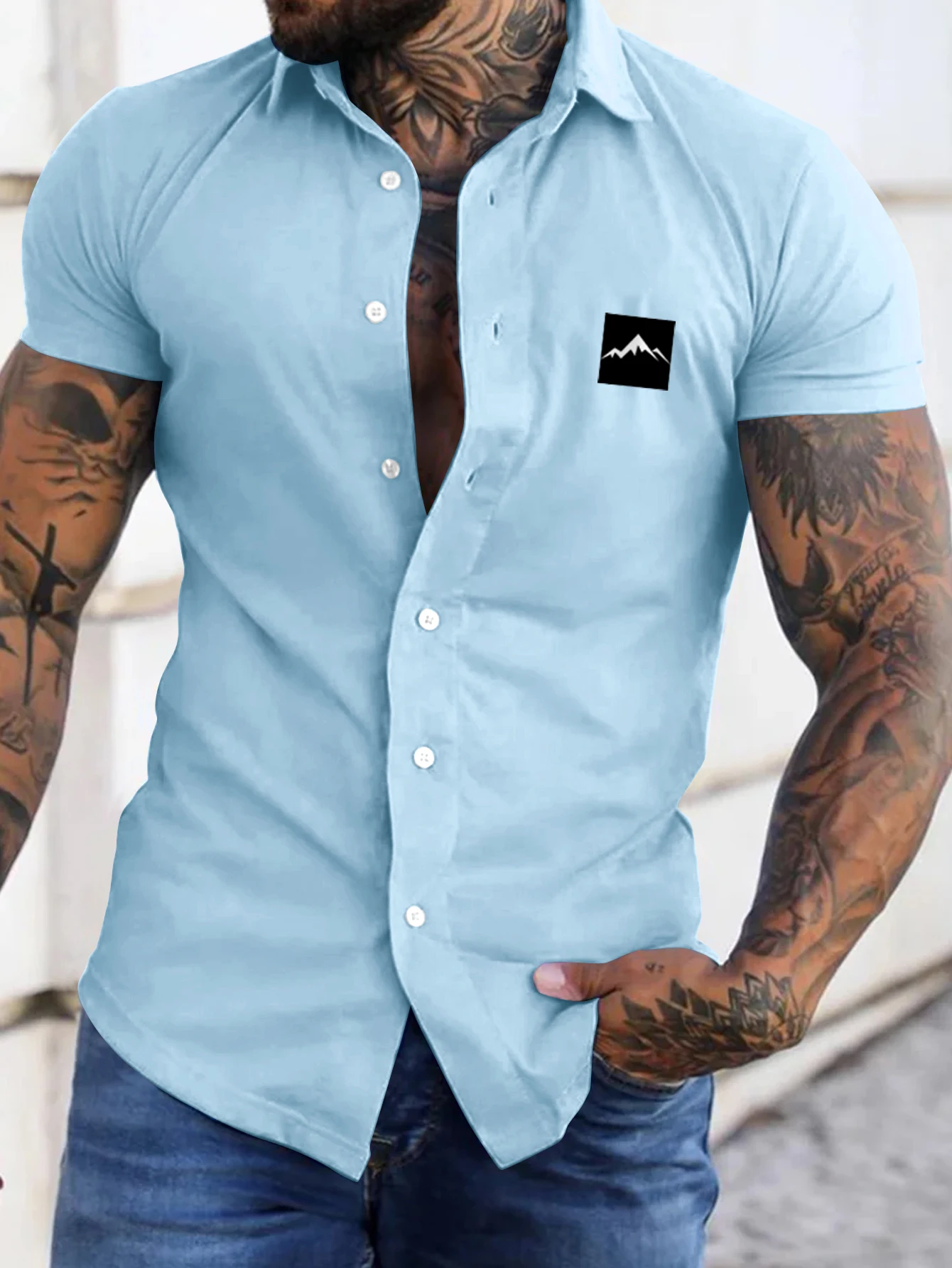 Men's Summer Casual Loose Cardigan Men's Short-sleeved Shirt Trend T-Shirt casual shirt