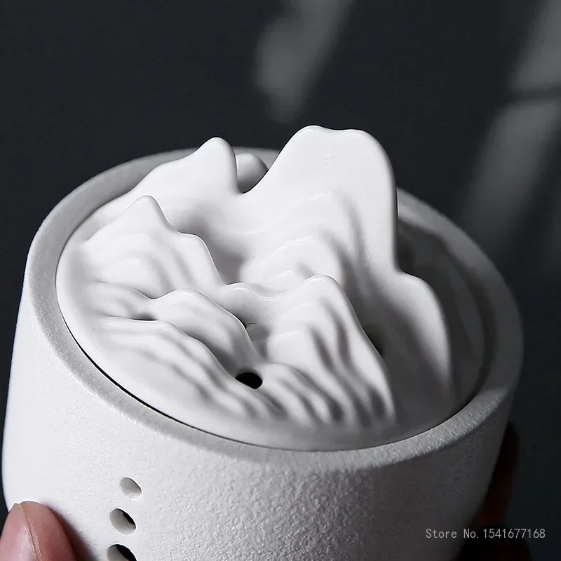 Creative Mountain Shape Aromatherapy Furnace, Home Indoor Incense Burner Zen Tea Ceremony Desktop Decoration Incense Burner, 1Pc