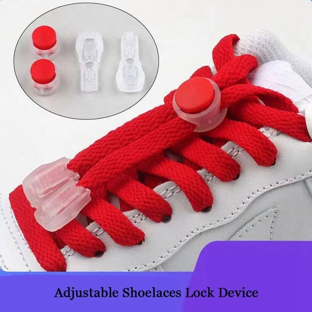 AdjustableBuckleLacesClaspSneakersSpringLockShoelaceClip