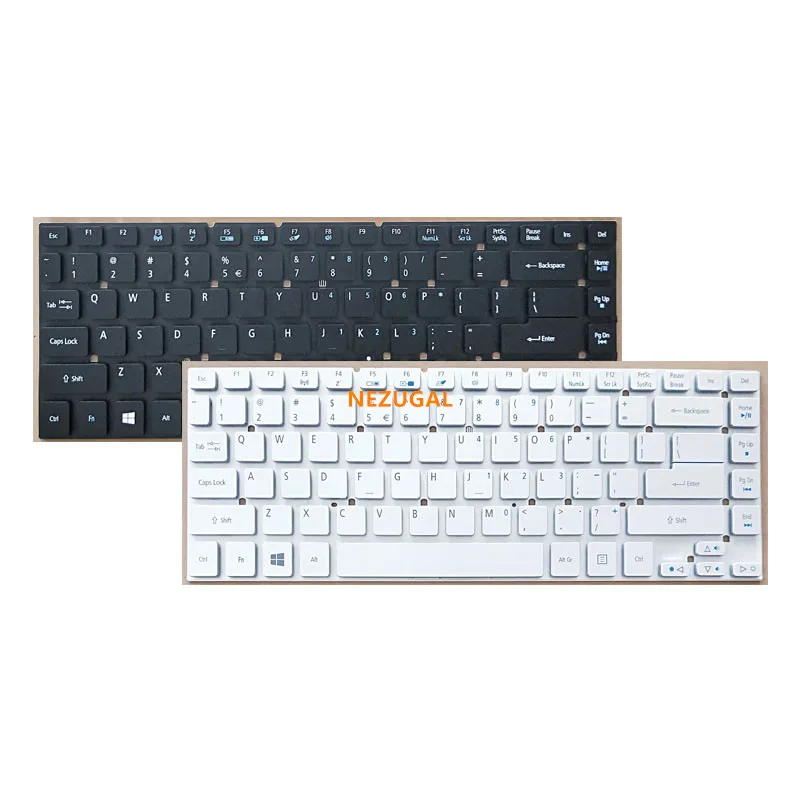 

Клавиатура для ноутбука ACER E1-470G 452G E1-430G MS2367 MS2317 US, черная, серебристая