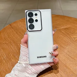 Luxury Transparent Shockproof TPU Phone Case - Clear Soft Cover Bumper - Samsung Note20Ultra (White)