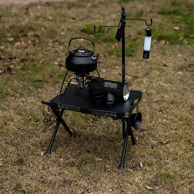 WELLHIKE Tactical Mat Folding Camping Portable Lightweight Aluminum Tactical Fishing Stool Mini Table Outdoor
