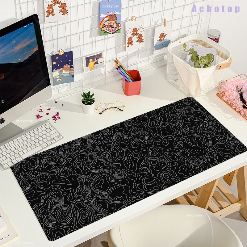 Tapis de souris de jeu décor vague de mer, accessoire de bureau, de bureau,  Xxl