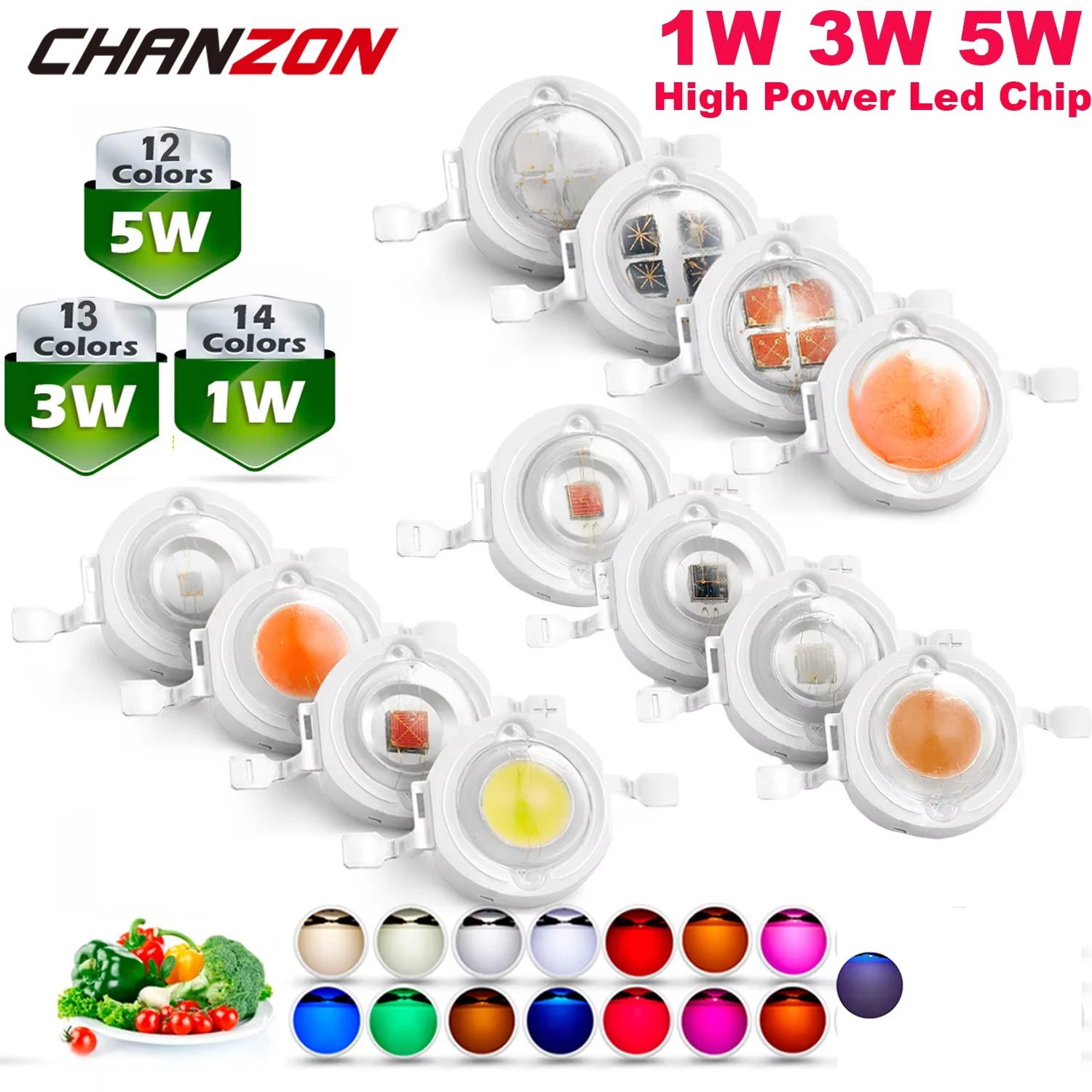 High Power SMD LED Chip Light Bulb - Multi-Color Options
