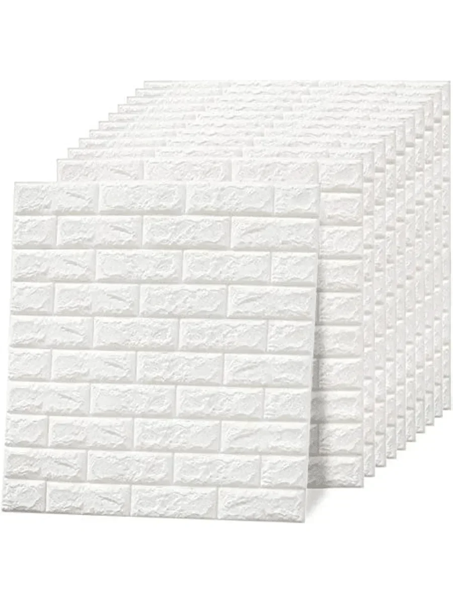 20x7.5cm 3D Wall Panels Peel and Stick Wallpaper Sticker Self-Adhesive Waterproof Foam Interior Wall Decor Bathroom Home