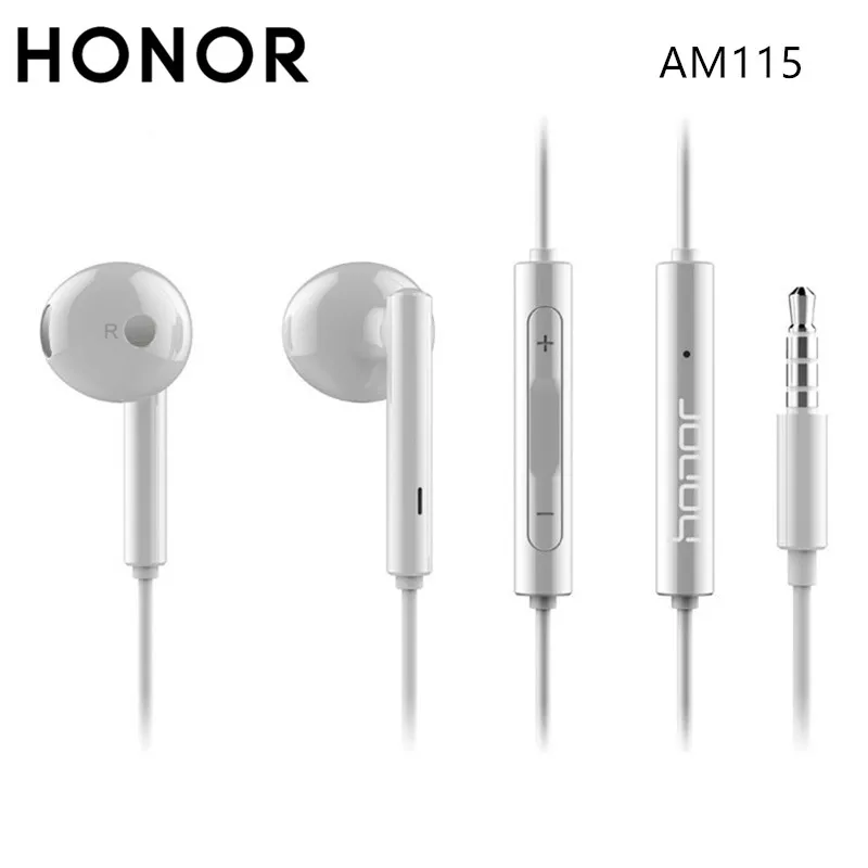 Original Honor AM115 Earphone With Mic And Remote In-Ear Headset 3.5mm Jack wired earphones in ear earphones for Mobile Phones