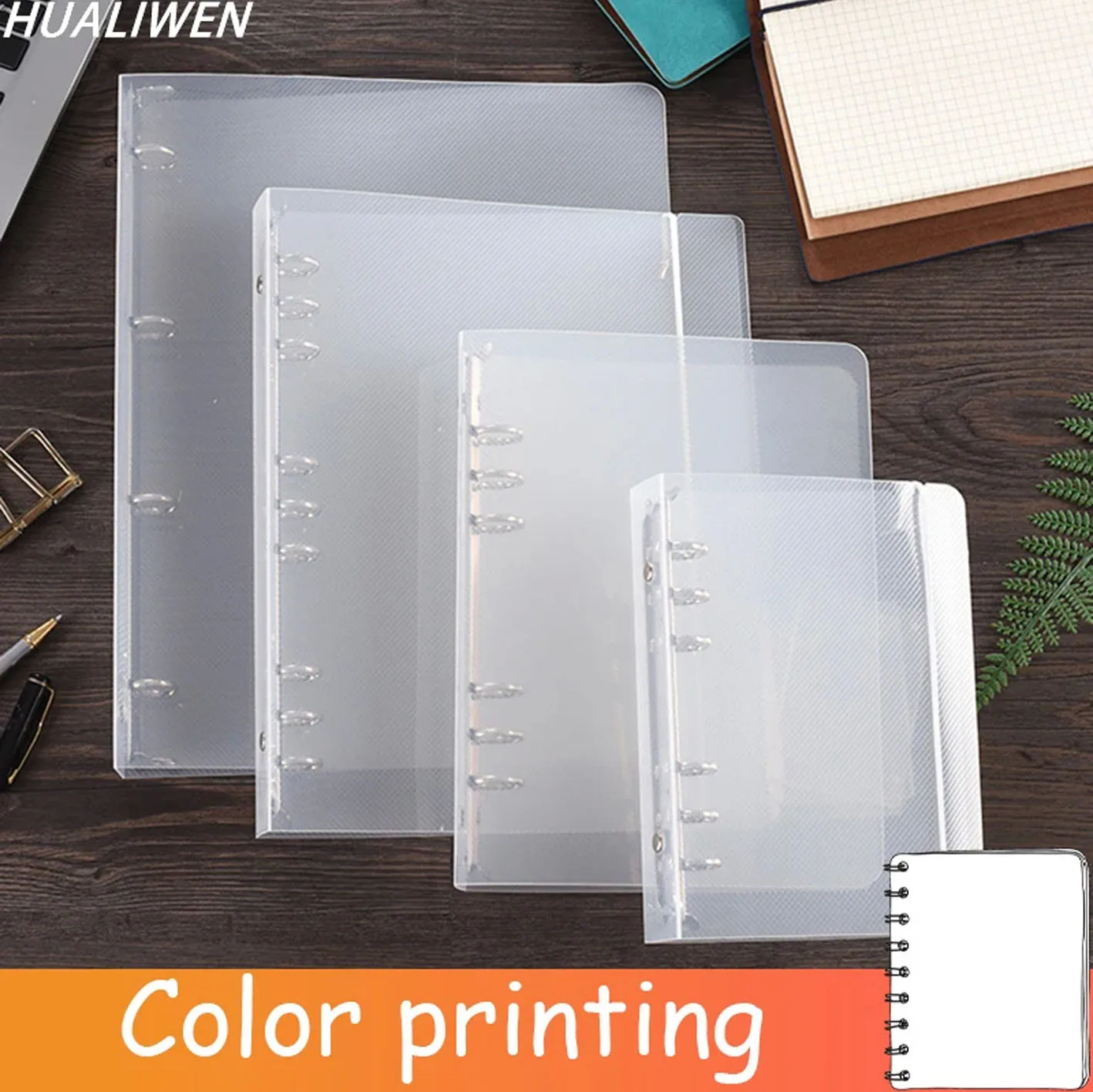A4 A5 A6 B5 Ring Binder Notebook Scrub Loose-Leaf Business Office Standard PP Inner Core Cover Note Book Journal Planner Office pp folder notebook binder cover