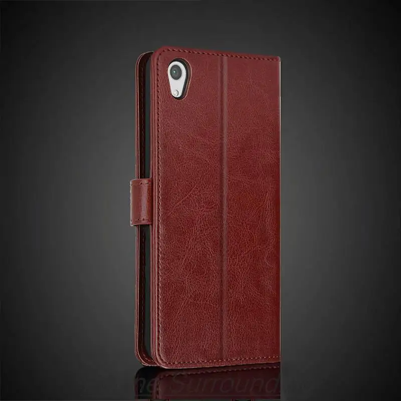 Luxury Leather Flip Wallet Case - Premium Card Holder Holster