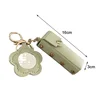 1pc Leather Lipstick Bag Makeup Pouch Lip Balm Bag Keychain Holder Creative Lipsticks Protective Cover With Mirror Gifts 6