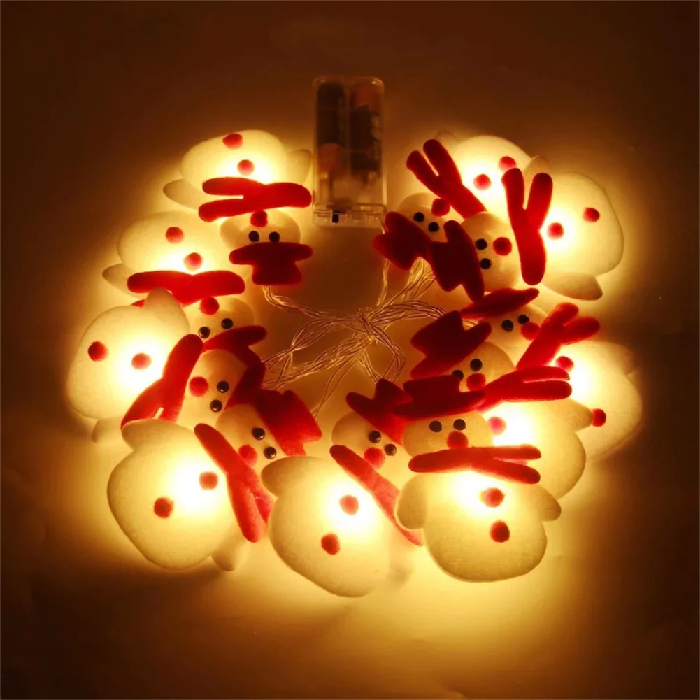 LEDs Christmas Snowman String Lights 2000K Waterproof Luminous Led Fairy Lights Christmas Decoration For Garden Path Yard