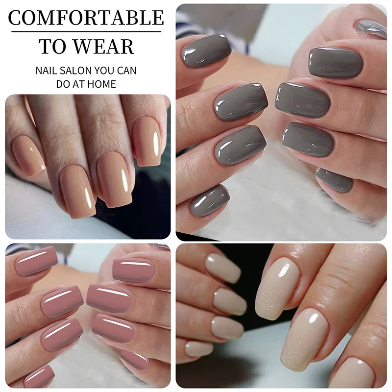 Coffin Press On Nails Short Square False Nail Tips 96pcs Set_voghion.com