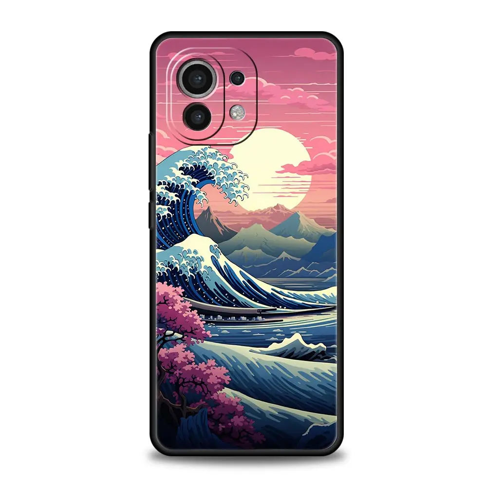 Stylish Blue Wave Soft Phone Case
