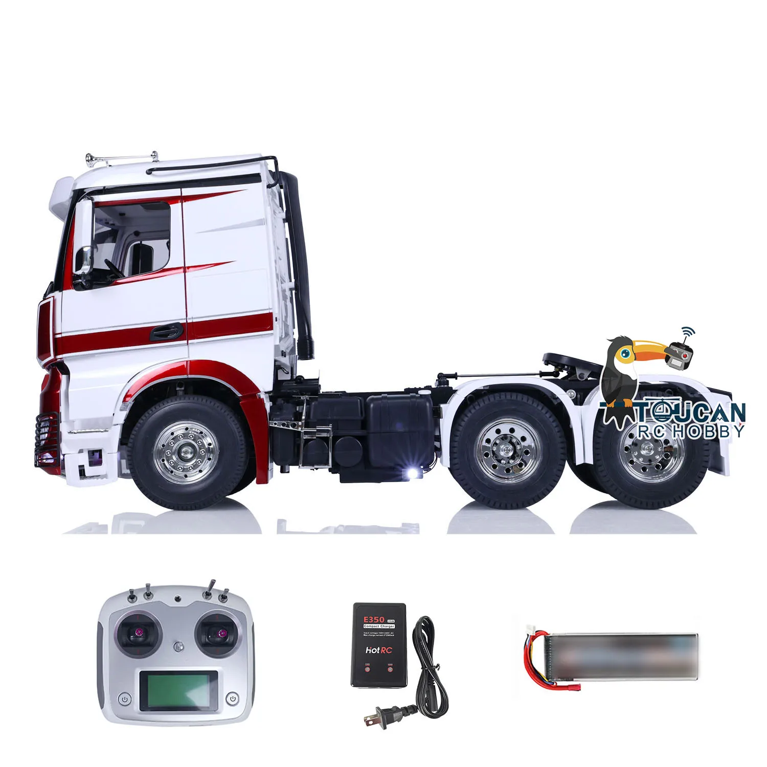 1/14 6x4 RTR RC Tractor Truck 3363 Remote Control Car DIY  Painted Assembled Vehicle Model Sound Lights for Boys Toys THZH1644 3