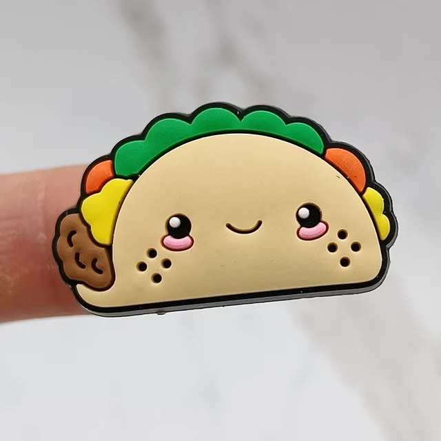 Dropshipping 1Pcs PVC Shoe Buckle Accessories Funny DIY Cute Food Shoes Decoration Jibz For Croc Charms Kids X-mas Gift L