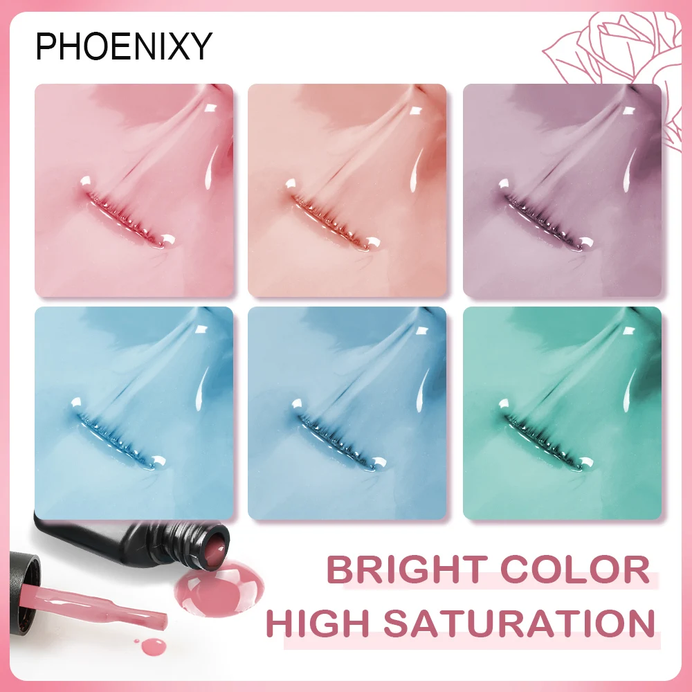Phoenixy 20/10 Colors Gel Nail Polish Set Semi Permanent UV Gel Varnishes Kit Soak Off Nail Gels Without Lamp 8ML Gel Polish Kit 4