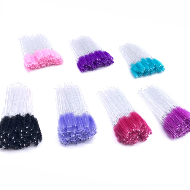 50/10 PCS/Pack Disposable Eyelash Swab Mini Individual Lash Applicators Mascara Brush Eyelashes Extension For Maquillaje Makeup