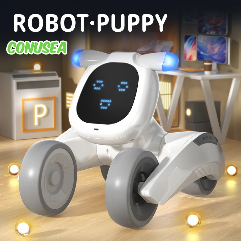 Remote Control Pet Toys Rc Robot Dog Animals Interactive Remote Control Puppy Robots Dogs Smart Talking Program Pets Educational Toys for Boys Girls