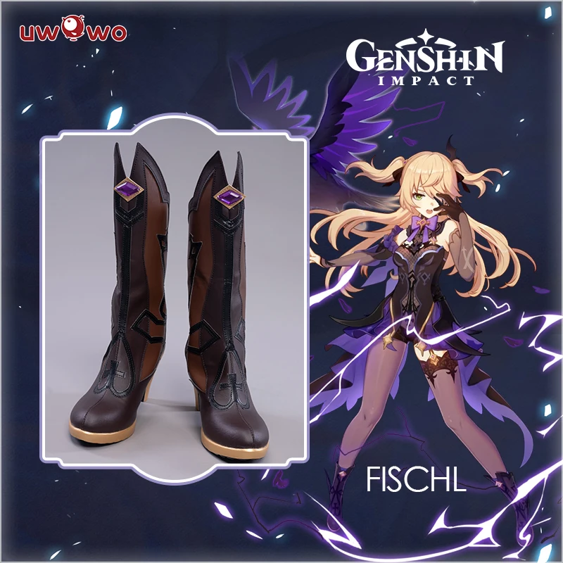 

UWOWO Game Genshin Impact Fischl Cosplay Shoes Cosplay Boots Prinzessin der Verurteilung Costume Accessories Foots