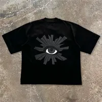 Oversize 2024SS Puff Print House Of Errors Eye Logo Tee Men Women T-shirt High Street Vintage Black Short Sleeve Cotton Tops 1