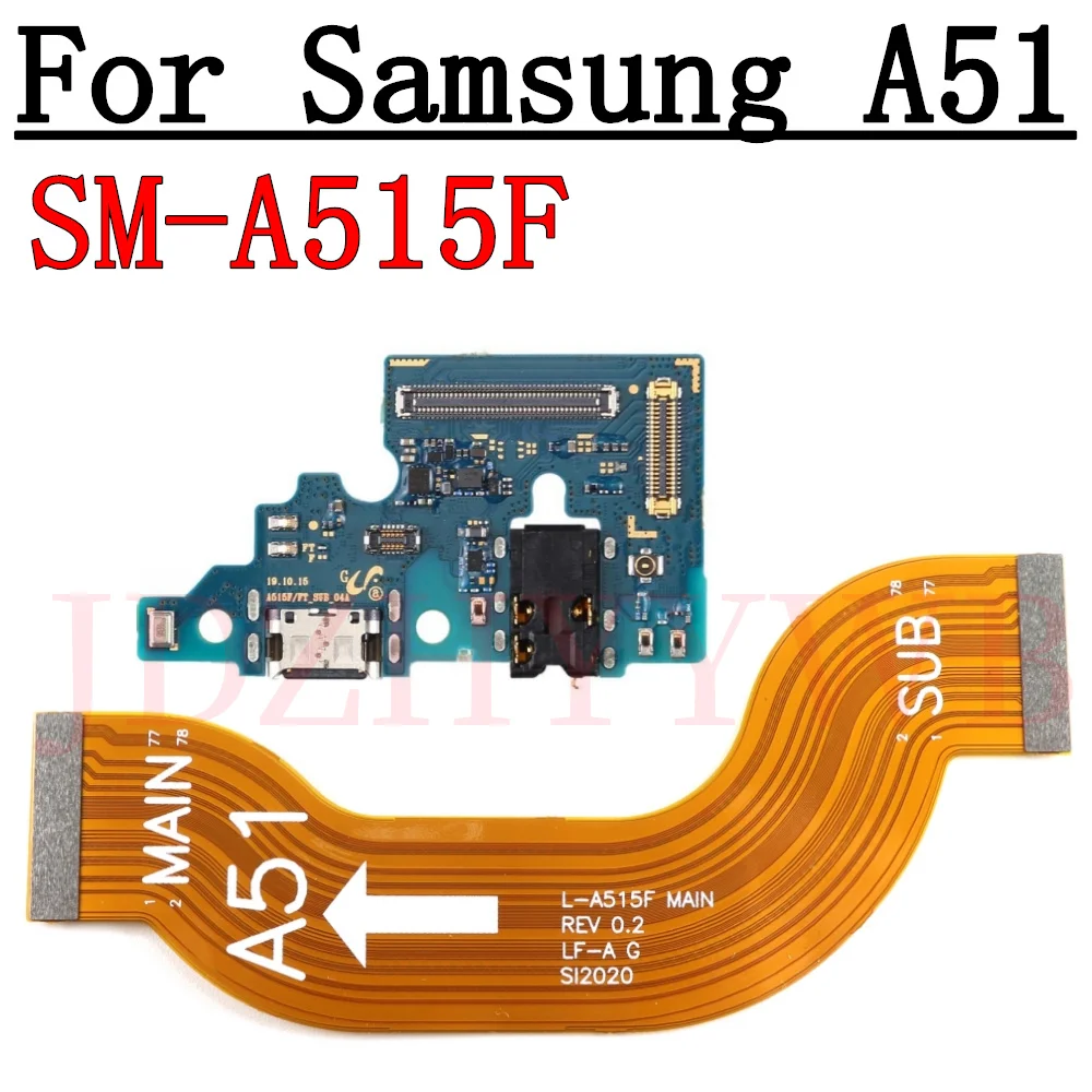 Enhanced Charging Port Board for Samsung Galaxy A51 - USB Charge Dock Connector with Main Flex Cable