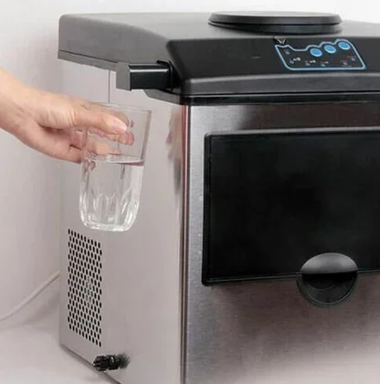 고품질 220V 25KG/24h 상업용 아이스 큐브 메이커 기계, 총알 라운드 아이스 블록 제작 기계 db